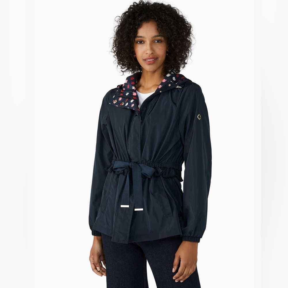Kade Spade ♠️ Packable Anorak Jacket dark blue size XL